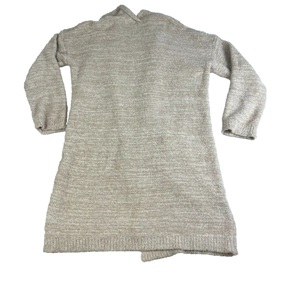 Thread + Supply Cardigan Sweater Womens Tan M/L Cozy Open Front Longline Duster - Picture 2 of 8